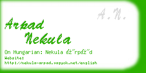 arpad nekula business card